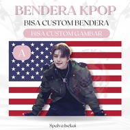 AMERICAN FLAG KPOP XINLONG ALD1 ALPHA DRIVE ONE KPOP POSTER/ KPOP FLAG/ He Xin Long KPOP Tapestry/ K