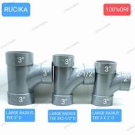 RUCIKA LARGE RADIUS TEE 3" D / Ty 3 X 2.1/2 D / Ty 3 X 2 D pvc pipe