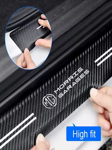60X7CM Carbon Fiber Car Door Threshold Protective Sticker For MG Morris Garages MG 6 3 5 7 TF ZR ZS 