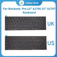 New US UK Spanish French Korean Keyboard For Macbook Pro Retina 13" 15" A1706 A1707 Keyboard Replace