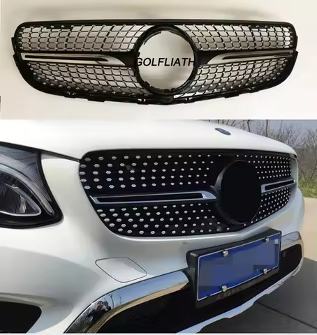 Diamond Front Grille Upper Grill for 2014-2017 Mercedes benz W253 X253 GLC 200 GLC250 GLC300 GlC450