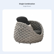 Garden Villa Patio Sofa Waterproof Rattan Outdoor Furniture Lazy Coffee Table Modern Minimalist Desi