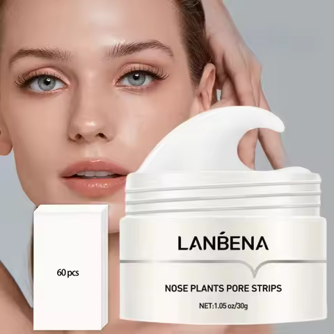 LANBENA Blackhead Remover Peel Off Mask Aloe Vera Extract Paper Plant Pore Strips Deep Clean Hydrati