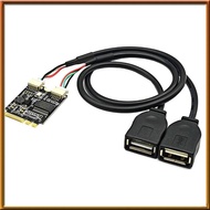 [chasoedivine.] KEY A-E to USB2.0 Expansion Card M.2 NGFF to USB Riser Card KEY A-E to Double Port U