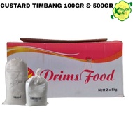 Primsfood Custard Weighs 100g & 500g Custard Flour/ Custard Powder