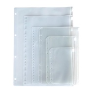 10pc Transparent A5 A6 B5 Ring Binder Pockets Zip Envelope PVC Pouch Document Filing Bags Organizer