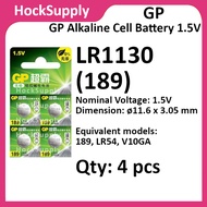 [4pcs] GP LR1130 189 AG10 LR54 389 Alkaline Battery 1.5V Button [FAST SHIP OUT]
