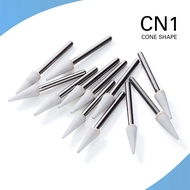 12pcs/Box Dental White Stone Polishing FG 1.6mm Burs Cone/Flame/Round Shape Arkansas Stone CN1 Finis