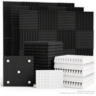 36pcs/Set - Studio Soundproof Acoustic Foam Wedge Tiles, 12x12x1/2 Inch, Professional Sound Absorpti