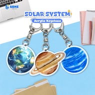 GANTUNGAN Solar System Keychain | Planet Acrylic Keychain | Cute Outer Space Collection