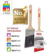 FIA Professional Paint Brush Premium Wooden Handle Angular Brush 100% Synthetic Solid Round Tapered 