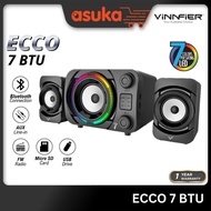 Vinnfier ECCO 7 BTU Bluetooth Speaker LED Lights with FM Radio Micro SD card and USB Slot