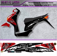 Sticker Striping BEAT FI 2013 2014 2015 Lama Variasi Lis Motor Beat Fi Old lama Desain merah