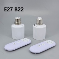 E27 or B22 Smart Light Bulb Socket AC 110V 220V Wireless Remote Timer Switch 8M ON Off Lamp Holder  