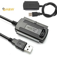 A&W USB 2.0 To IDE Adapter Converter Cable For 2.5 3.5 Inch Hard Drive HD