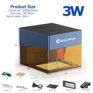 SCULPFUN iCube 10W เครื่องแกะสลัก เครื่องแกะสลักเลเซอร์ สามารถสลักพลาสติก เครื่องตัดเลเซอร์ ไม้ สแตน