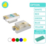 10pcs - 0603 SMT LED Red / Yellow / Green / Blue / White