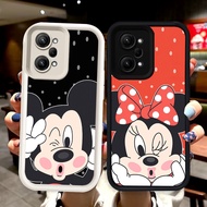 N107 Mickey Mouse Silicone Black White Casing for Xiaomi POCO M6 M7 X7 F5 X5 F6 Pro 5G Case