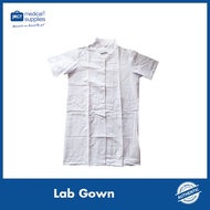Durable Laboratory Gown - Reusable and Washable Lab Coat for Men and Women (Large - 3/4 sleeves)