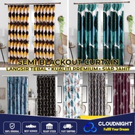 Hook Type Modern Langsir Curtain Semi Blackout Langsir Pintu Door Curtain Langsir Corak Cantik Ready Stock In Malaysia