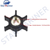 Water pump Impeller 646-44352 For Yamaha 2 Stroke 2HP 2A 2B 2C Boat Engine