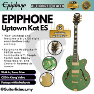 Epiphone Uptown Kat ES with Double Humbucker (HH) Semi-Hollow Electric Guitar - Emerald Green Metallic (UptownKat)
