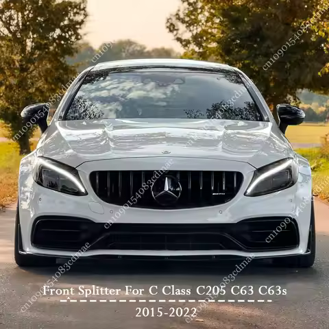 5Pcs Front Bumper Lip Diffuser Spoiler Splitter For Mercedes-Benz C Class C205 Coupe C63 C63s AMG 20