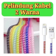 [3PCS] 2-Tone Cable Protector 2-Tone Spiral Cord Protector/