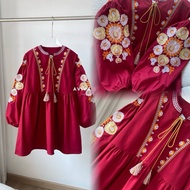 Aviva studio ️ Red Dress Bohemian Style