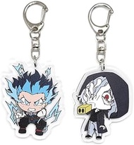 Inc. - Set of 2 Hero Academia Acrylic Keychain Tomura Shigaraki, Izuku Midoriya (Deku) v1, Multicolored, Pendant Height: 2 inches