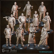 Great Floks-NPC Model Villagers Townspeople Thieves For Playing DnD (More Than 40+ Models)