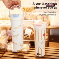 ROWAN1 Vacuum Cup, Leakproof 600ml Thermal Cup,  Easy To Carry Large Capacity with Handle Coffee Cup