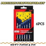 6PCS PRECISION SCREWDRIVER SET Small Screwdriver Set with 6 Different Size. Precision Screwdriver Se