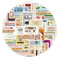 พร้อมส่งลายการ์ตูน Rock USA police beatles Nirvana MUSIC vintage ticket 60แผ่น Sticker สติ๊กเกอร์