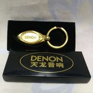 絕版全新 DENON 天龍音響金色鎖匙扣 1 件