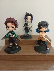 3 x Qposket 鬼滅之刃 炭治郎 蝴蝶忍 嘴平伊之助擺設公仔display figure