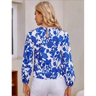 [SALES] SHEIN VCAY Bishop Sleeve Allover Floral Top