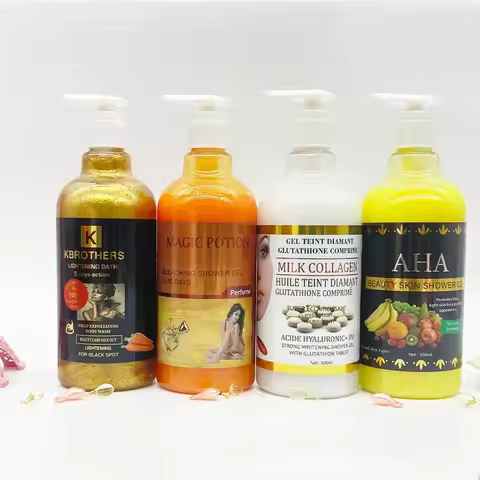 AHA Blanchir Shower Gel Moisturising Cleansing Natural Persistent Scent éclaircir Exfoliate Bath Pro