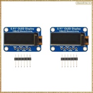 [K O G X] 2 Set 0.91 Inch OLED Display Module 128x32 Monochrome -STEMMA QT/QWIIC LCD Screen DIY Modu
