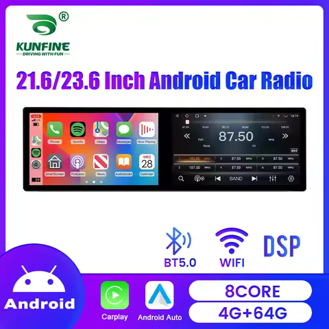 21.6/23.6 Inch Car Radio 2Din Android Multimedia Player WIFI&4G GPS Navigation Car Audio Bluetooth C
