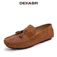 DEKABR Hot Sale Shoes Driving Pork Skin Lining Fashion Casual Shoe Original Design Flats Anti-skid Doudou Trendy Men Shoes