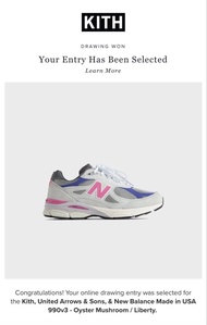 Kith x United Arrows & Sons x New Balance 990v3 US8.5