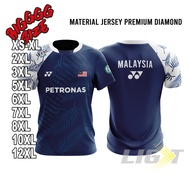(ligit Plussize) Badminton Team Tshirt Jersey Premium Sport Sukan Big Size 7xl,8xl,10xl,12xl