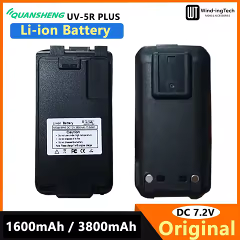 Quansheng UV 5R Plus Li-ion Battery DC 7.2V 3800mAh Battery BPK5 For UV-K6 Walkie Talkie UV K5 UV K5