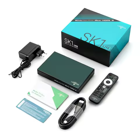 Original UGOOS SK1 Lite Amlogic S928X-K Android 14 Smart TV Box DDR4 WIFI6 BT5.2 Set Top Box AV1 8K 