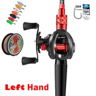 HAIYI FISHING รคันเบ็ดและรอกตกป 19+1BB อัตราทดเกียร์ 7.2:1 พร้อมสายตกปลา PE และเหยื่อตกปลาคันตีเหยือ