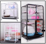 [CAT CAGE] 2 Tier 4 Tier Cat Cage House Rabbit Free Item Hammock Teaser Cushion Small Pet