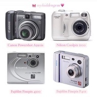 稀有熱門ccd💗 Canon Powershot A590is Fujifilm Finepix 4500 F401 Nikon Coolpix 2100 全套包配件到手即用 收藏款📷 冷白皮效果✨｜