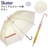 日本直送 Sanrio Hello Kitty Skater 輕量玻璃纖維手柄 手開式 成人女士中童 塑膠雨傘 60cm #C202207022-D (現貨)