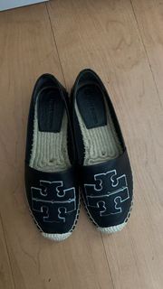 Tory Burch 黑色平底草編鞋size37